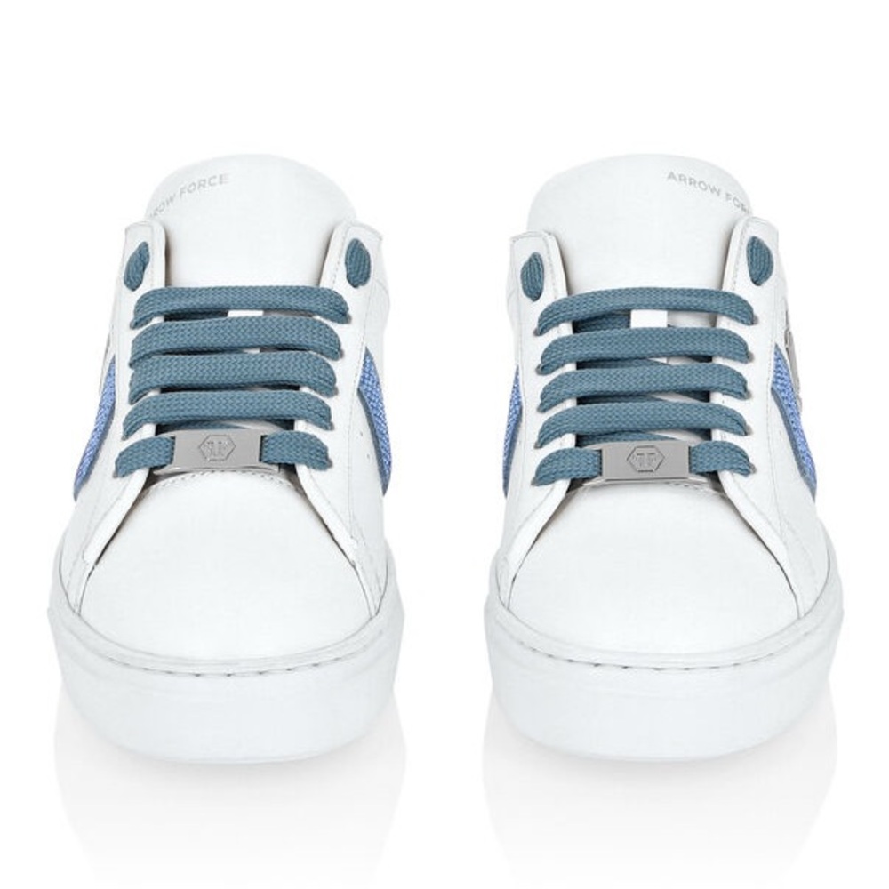 Philipp Plein Lo-Top Leather Arrow Force Strass Sneakers - Picture 3 of 11